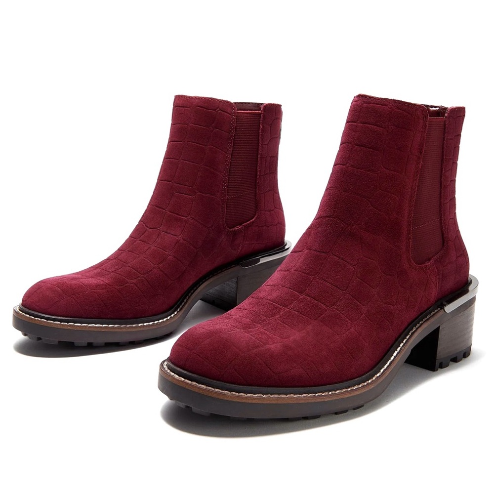 Vince Camuto Kelivena Suede Ankle Boots with Chunky Heel Lug Sole Size 6 Wide - Picture 2 of 11